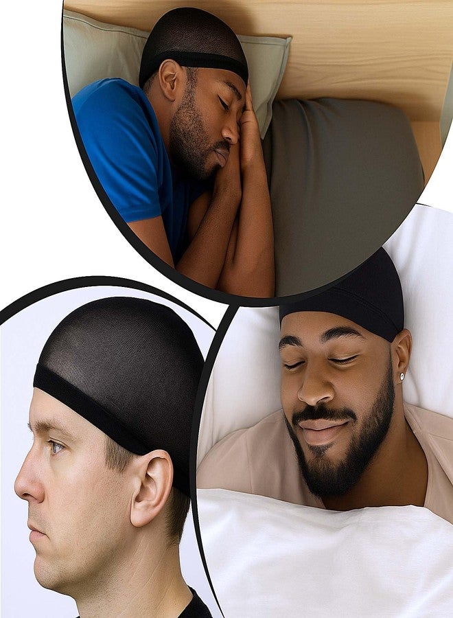 Yolev 30pcs Wave Cap for Men Black Stocking Caps for Men Non-Slip High Elastic Black Stocking Cap for Women Adult Lightweight Breathable Wig Caps for All Hair - Image 5